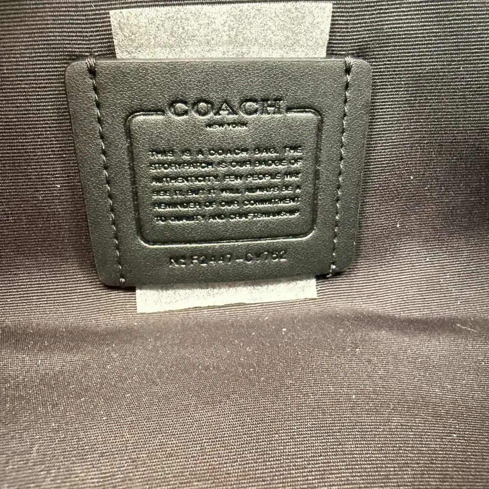 NWT Coach CV762 Axel Crossbody Bag In Signature Canvas Smooth Calf Leather $398